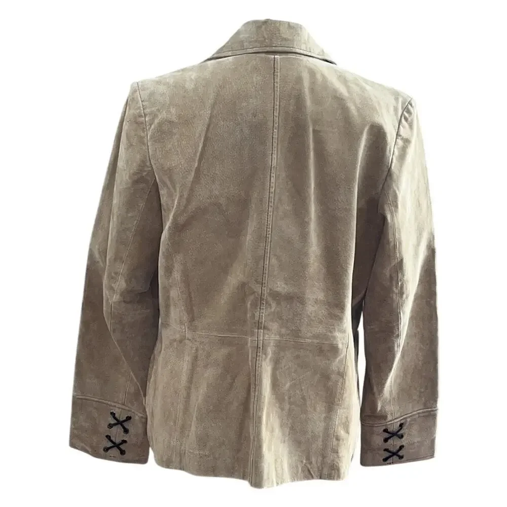 Colebrook Women Vintage Leather Suede Western Jacket Size Medium Tan - Picture 3 of 6
